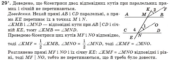Завдання № 29 - § 9. Властивості паралельних прямих - ГДЗ Геометрія 7 клас М.І. Бурда, Н.А. Тарасенкова 2007