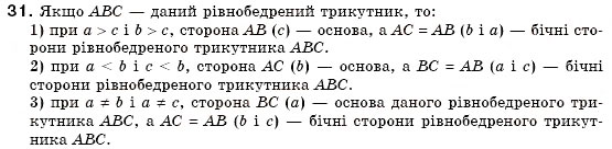 Завдання № 31 - § 10. Трикутник і його елементи - ГДЗ Геометрія 7 клас М.І. Бурда, Н.А. Тарасенкова 2007