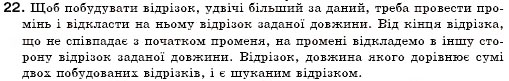 Завдання № 22 - § 20. Найпростіші задачі на побудову - ГДЗ Геометрія 7 клас М.І. Бурда, Н.А. Тарасенкова 2007