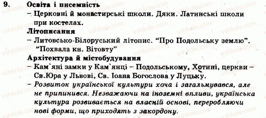 Завдання № 9 - Варіант 1 - ГДЗ Історія України 7 клас О.Є. Святокум 2011 - Комплексний зошит для контролю знань