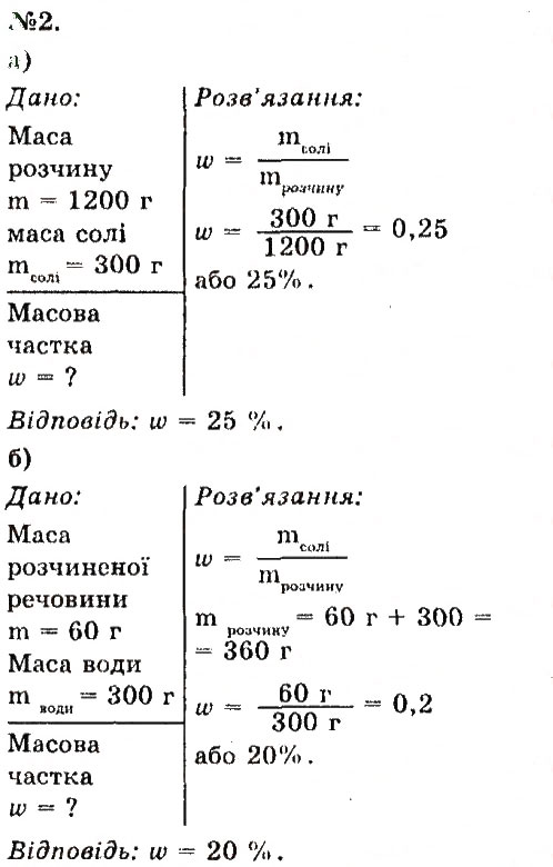 Завдання № 2 - § 34. Обчислення масової частки - ГДЗ Хімія 7 клас О.Г. Ярошенко 2015