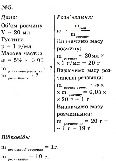 Завдання № 5 - § 34. Обчислення масової частки - ГДЗ Хімія 7 клас О.Г. Ярошенко 2015