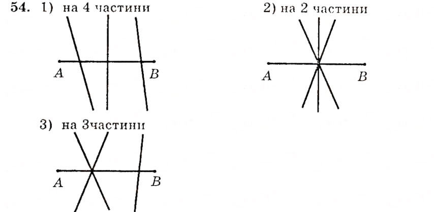 Завдання № 54 - Вправи для повторення розділу 1 - ГДЗ Геометрія 7 клас О.С. Істер 2007