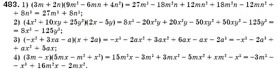 Завдання № 483 - § 14. Множення многочлена на многочлен (Уроки 34-37) - ГДЗ Алгебра 7 клас О.С. Істер 2007