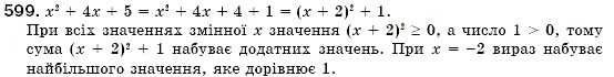 Завдання № 599 - § 17. Розкладання многочленів на множники за допомогою формул квадрата суми і квадрата різниці (Уроки 44, 45) - ГДЗ Алгебра 7 клас О.С. Істер 2007