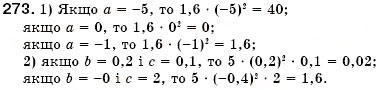 Завдання № 273 - § 8. Одночлен. Стандартний вигляд одночлена (Урок 19) - ГДЗ Алгебра 7 клас О.С. Істер 2007