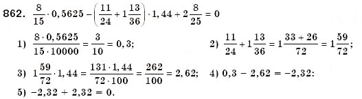 Завдання № 862 - § 22. Функція. Область визначення і область значень функції. Способи задания функції - ГДЗ Алгебра 7 клас О.С. Істер 2007
