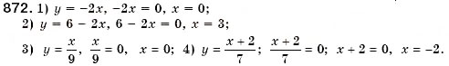 Завдання № 872 - § 23. Графік функції. Графічний спосіб задания функції (Уроки 60, 61) - ГДЗ Алгебра 7 клас О.С. Істер 2007