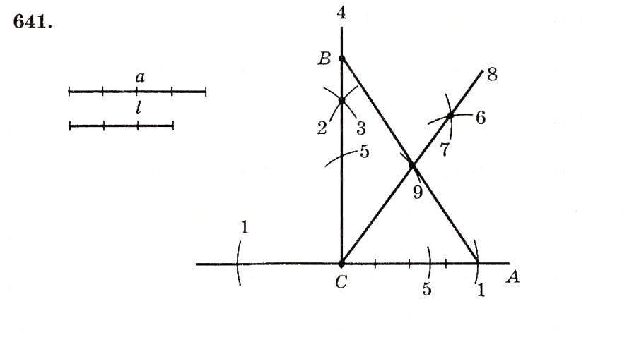 Завдання № 641 - § 26. Задачі на побудову та їх розв'язування - ГДЗ Геометрія 7 клас О.С. Істер 2007