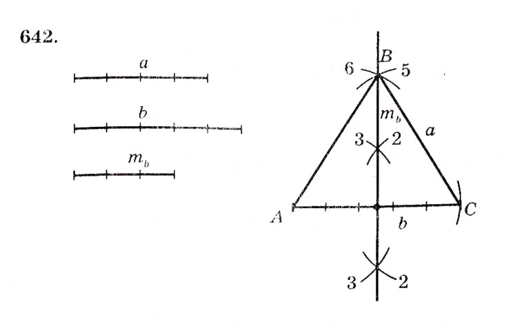 Завдання № 642 - § 26. Задачі на побудову та їх розв'язування - ГДЗ Геометрія 7 клас О.С. Істер 2007