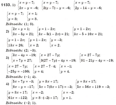 Завдання № 1133 - Вправи для повторення розділу 4 - ГДЗ Алгебра 7 клас О.С. Істер 2007