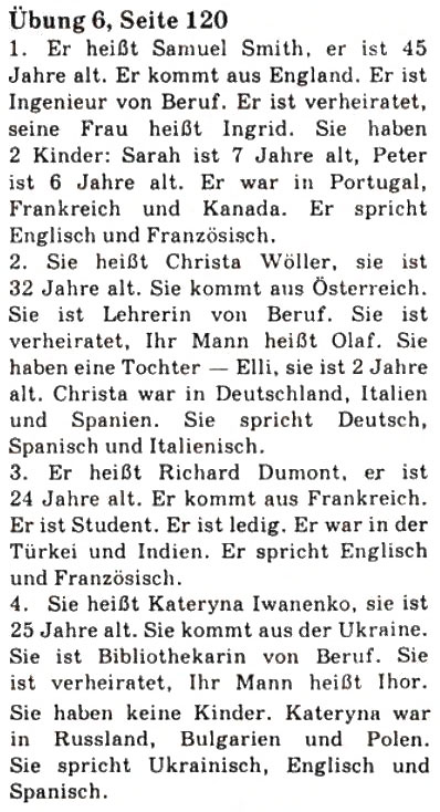 Завдання № 6 - St. 49. Lander und Leute - ГДЗ Німецька мова 7 клас С.І. Сотникова 2010