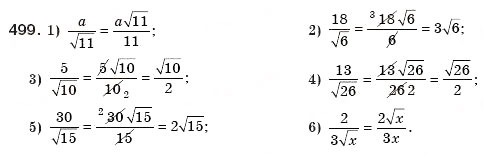 Завдання № 499 - 15. Тотожні перетворення виразів, які містять квадратні корені - ГДЗ Алгебра 8 клас А.Г. Мерзляк, В.Б. Полонський, М.С. Якір 2008