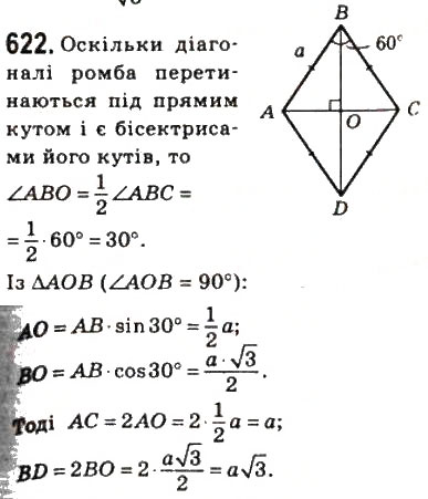 Завдання № 622 - 18. Розв’язування прямокутних трикутників - ГДЗ Геометрія 8 клас А.Г. Мерзляк, В.Б. Полонський, М.С. Якір 2008