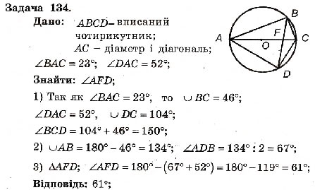 Завдання № 134 - Варіант 1 - ГДЗ Геометрія 8 клас А.Г. Мерзляк, В.Б. Полонський, М.С. Якір 2008 - Збірник задач і контрольних робіт