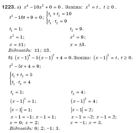 Завдання № 1223 - Задачі та вправи підвищенної складності - ГДЗ Алгебра 8 клас Г.П. Бевз, В.Г. Бевз 2008
