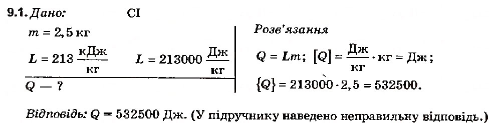 Завдання № 1 - Вправа 9 - ГДЗ Фізика 8 клас Є.В. Коршак, О.І. Ляшенко, В.Ф. Савченко 2003
