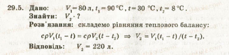 Завдання № 5 - 29. Тепловий баланс - ГДЗ Фізика 8 клас І.Ю. Ненашев 2011 - Збірник задач