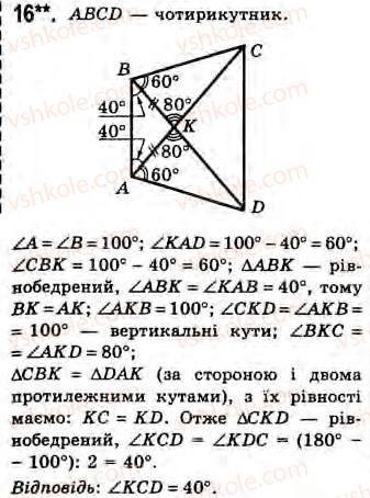Завдання № 16 - Завдання для повторення розділу 2 - ГДЗ Геометрія 8 клас Г.В. Апостолова 2008