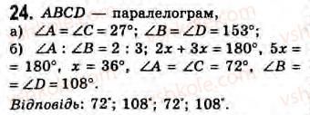 Завдання № 24 - Завдання для повторення розділу 2 - ГДЗ Геометрія 8 клас Г.В. Апостолова 2008