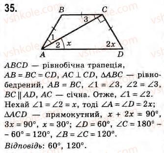 Завдання № 35 - Завдання для повторення розділу 2 - ГДЗ Геометрія 8 клас Г.В. Апостолова 2008