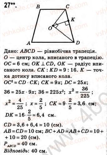 Завдання № 27 - Завдання 23 - ГДЗ Геометрія 8 клас Г.В. Апостолова 2008