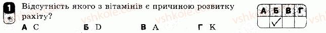 Завдання № 1 - Варіант 2 - ГДЗ Біологія 8 клас К.В. Кот 2016 - Зошит для контролю знань