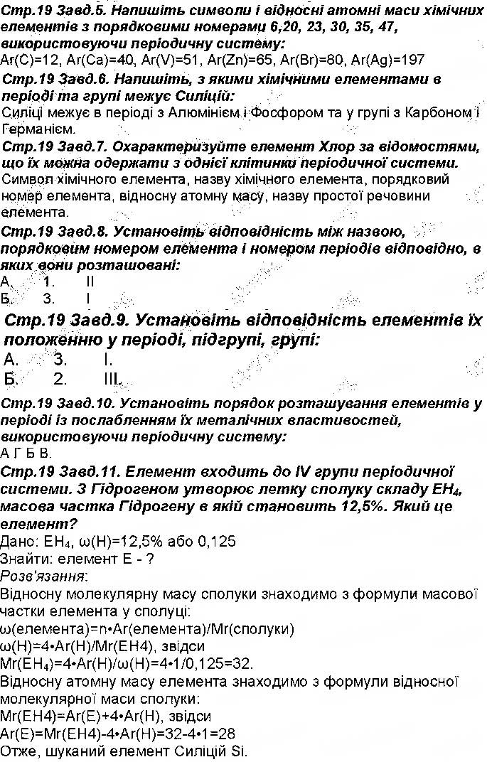 Завдання № 19 - Відповіді зі сторінок 18-50 - ГДЗ Хімія 8 клас М.М. Савчин 2016 - Робочий зошит