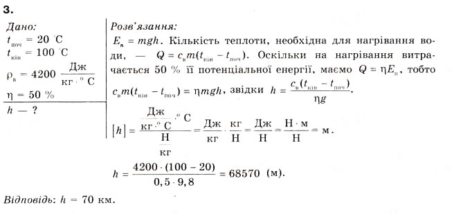 Завдання № 3 - § 24.ПИТОМА ТЕПЛОЄМНІСТЬ - ГДЗ Фізика 8 клас Л.Е. Генденштейн 2008