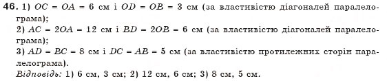 Завдання № 46 - § 2. Паралелограм та його властивості - ГДЗ Геометрія 8 клас М.І. Бурда, Н.А. Тарасенкова 2007