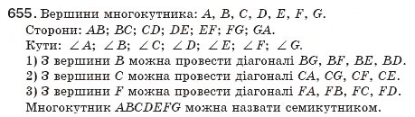 Завдання № 655 - § 15. Многокутник та його властивості - ГДЗ Геометрія 8 клас М.І. Бурда, Н.А. Тарасенкова 2007