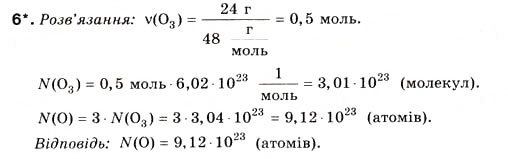Завдання № 6 - § 1. Кількість речовини. Моль - ГДЗ Хімія 8 клас Н.М. Буринська 2008