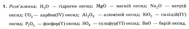 Завдання № 1 - § 5. Оксиди - ГДЗ Хімія 8 клас Н.М. Буринська 2008