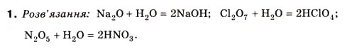 Завдання № 1 - § 6. Властивості оксидів - ГДЗ Хімія 8 клас Н.М. Буринська 2008