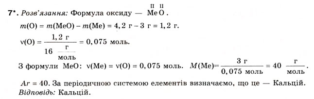Завдання № 7 - § 6. Властивості оксидів - ГДЗ Хімія 8 клас Н.М. Буринська 2008