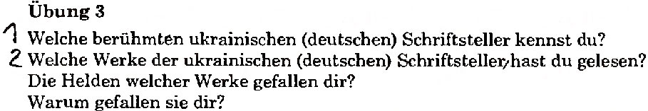 Завдання № 3 - Stunde 9 - ГДЗ Німецька мова 8 клас Н.П. Басай 2002