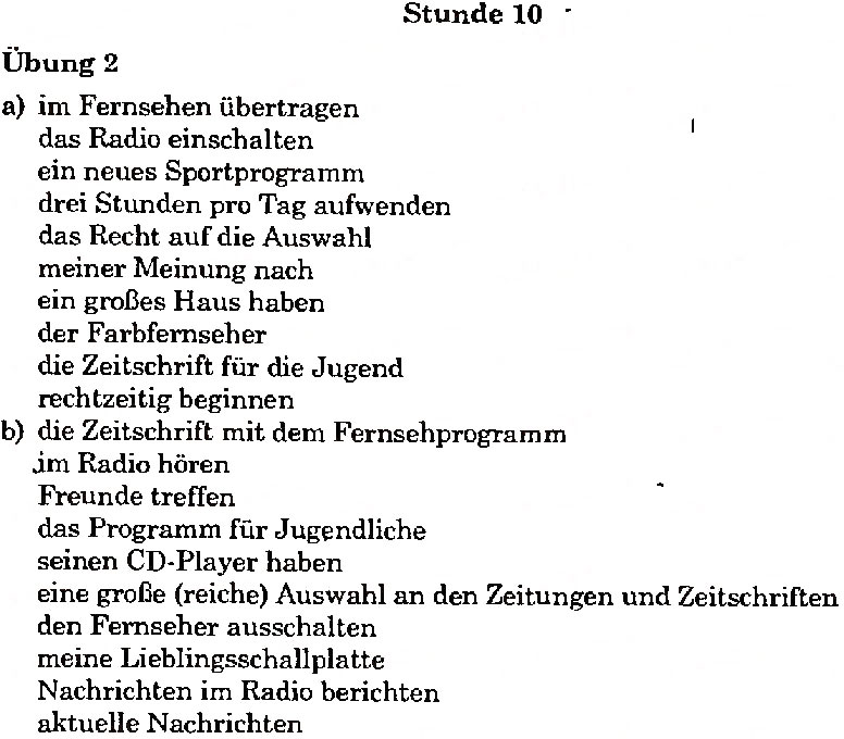 Завдання № 2 - Stunde 10 - ГДЗ Німецька мова 8 клас Н.П. Басай 2002