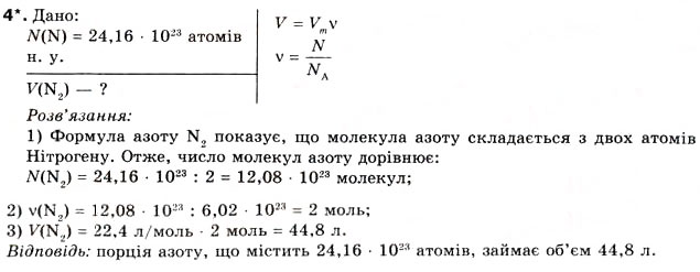 Завдання № 4 - § 3. Молярний об’єм газів. Обчислення газу за нормальних умов - ГДЗ Хімія 8 клас О.Г. Ярошенко 2008