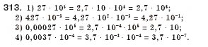 Завдання № 313 - § 11. Стандартний вигляд числа (Уроки 27, 28) - ГДЗ Алгебра 8 клас О.С. Істер 2008