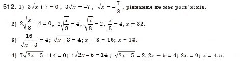 Завдання № 512 - § 14. Квадратні корені. Арифметичний квадратний корінь (Уроки 34, 35) - ГДЗ Алгебра 8 клас О.С. Істер 2008