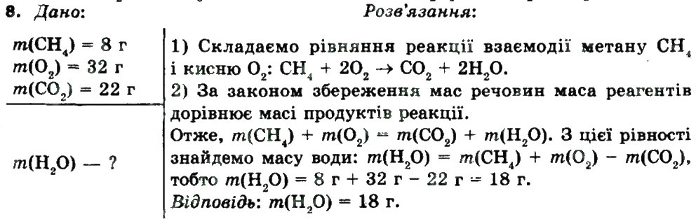 Завдання № 8 - § 1. Найважливіші хімічні поняття - ГДЗ Хімія 8 клас О.В. Григорович 2016