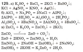 Завдання № 129 - § 14. Властивості та використання солей - ГДЗ Хімія 8 клас П.П. Попель, Л.С. Крикля 2008