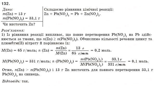 Завдання № 132 - § 14. Властивості та використання солей - ГДЗ Хімія 8 клас П.П. Попель, Л.С. Крикля 2008
