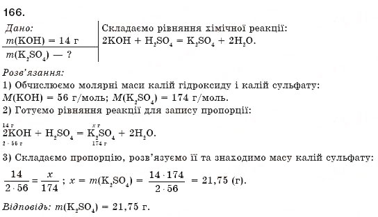 Завдання № 166 - § 18. Способи добування солей - ГДЗ Хімія 8 клас П.П. Попель, Л.С. Крикля 2008