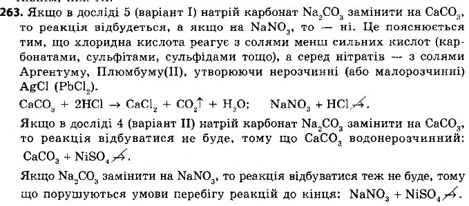 Завдання № 263 - § 32. Властивості використання солей - ГДЗ Хімія 8 клас П.П. Попель, Л.С. Крикля 2016