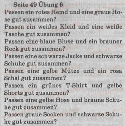 Завдання № 6 - St. 17. Kleider machen Leute - ГДЗ Німецька мова 8 клас С.І. Сотникова 2008 - 4 рік навчання