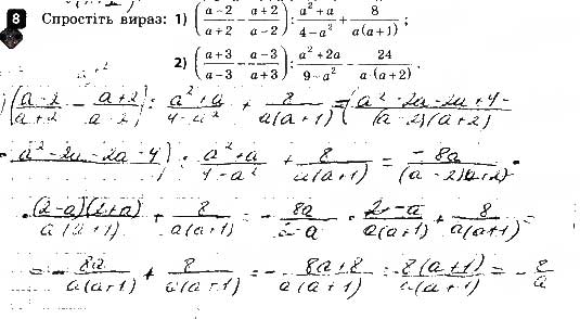 Завдання № 8 - Варіант 2 - ГДЗ Алгебра 8 клас Т.Л. Корнієнко, В.І. Фіготіна 2016 - Зошит для контролю знань