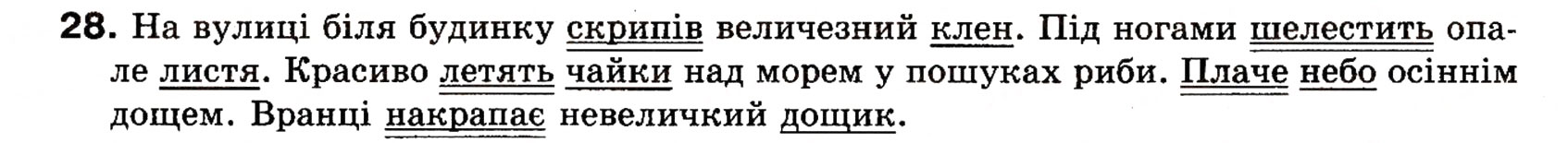 Завдання № 28 - § 4. Речення - ГДЗ Українська мова 8 клас В.В. Заболотний, О.В. Заболотний 2008