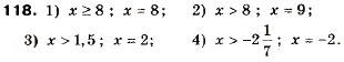 Завдання № 118 - 5. Розв’язування лінійних нерівностей з однією змінною. Числові проміжки - ГДЗ Алгебра 9 клас А.Г. Мерзляк, В.Б. Полонський, М.С. Якір 2009