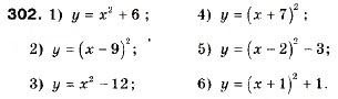 Завдання № 302 - 10. Як побудувати графіки функцій y = f (x) + b і y = f (x + a) , якщо відомо графік функції y = f (x) - ГДЗ Алгебра 9 клас А.Г. Мерзляк, В.Б. Полонський, М.С. Якір 2009